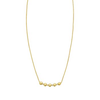 14K Diamond Bar Bauble Necklace