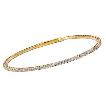 Ladies Fashion Diamond Flexible Bangle Bracelet