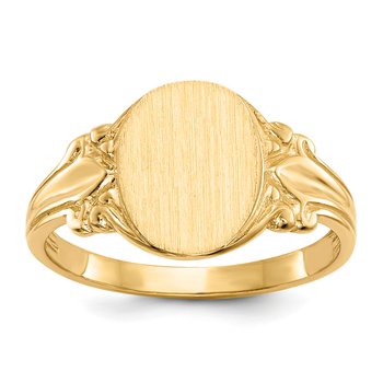 14k 8.0x10.0mm Open Back Signet Ring