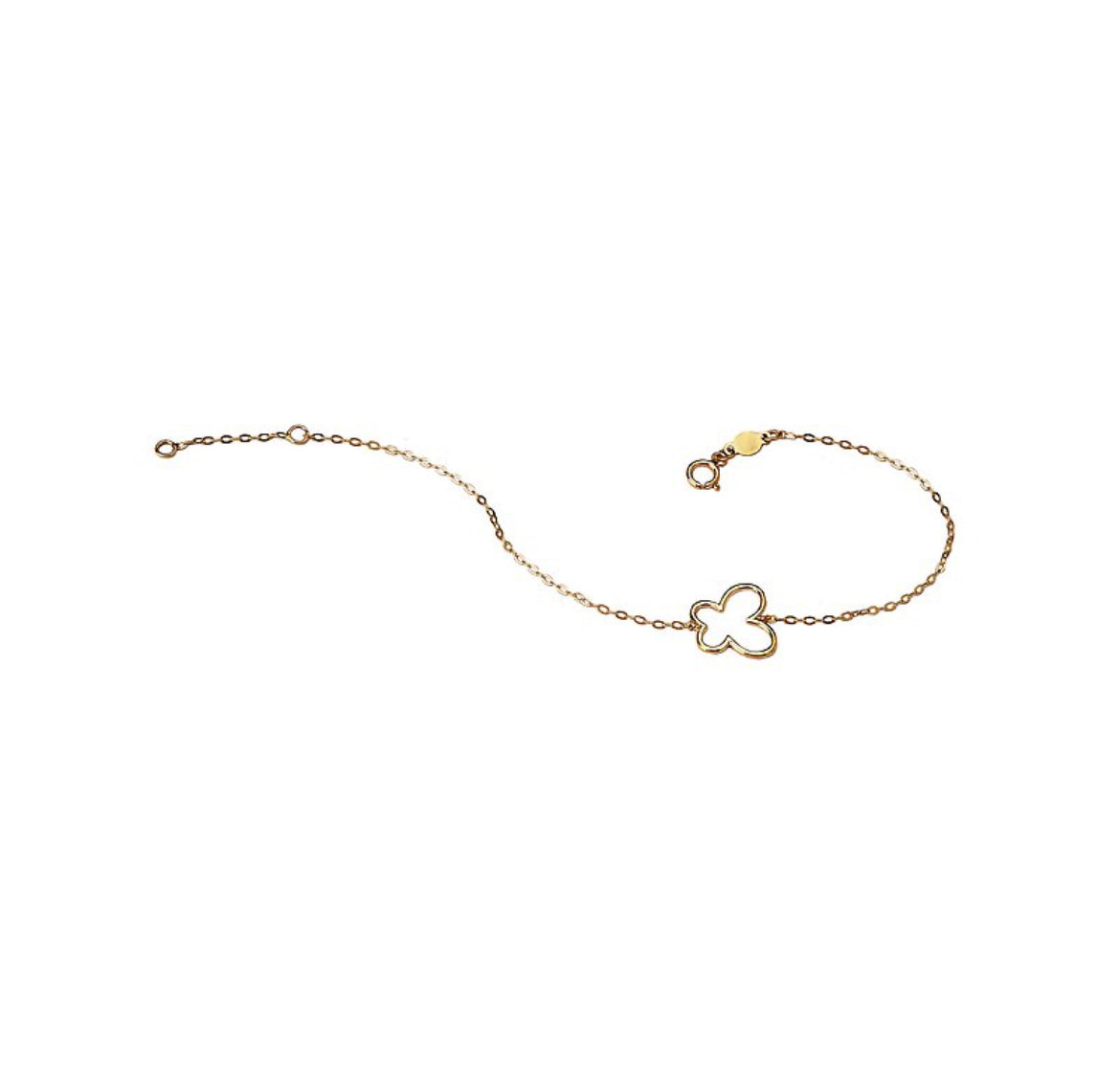 Elegant Italian 14kt Butterfly Bracelet Bracelet