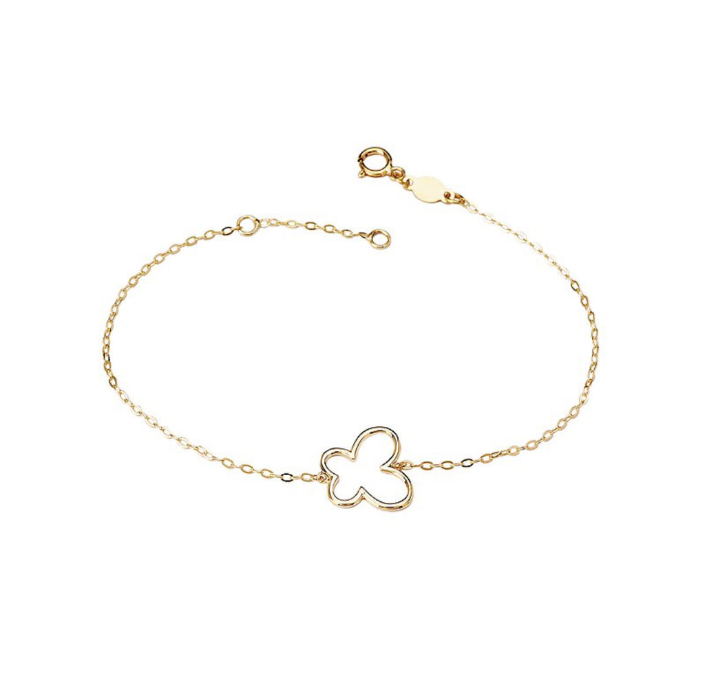 Elegant Italian 14kt Butterfly Bracelet Bracelet