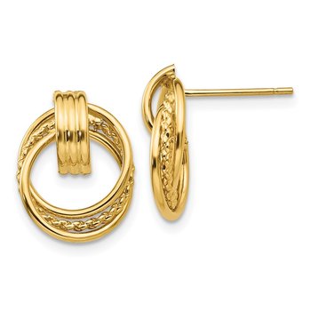14k Polished Fancy Post Earrings