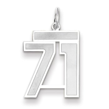 14kw Medium Satin Number 71 Charm