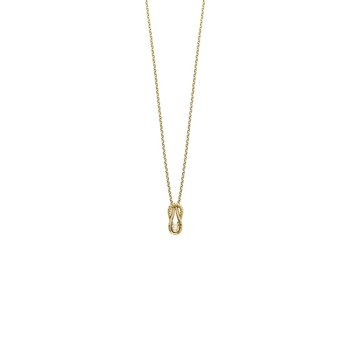 14K 18in Yellow Gold Polished Italian Cable Necklace with Lobster Clasp