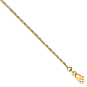 14K 10 inch 1.05mm Spiga with Lobster Clasp Anklet