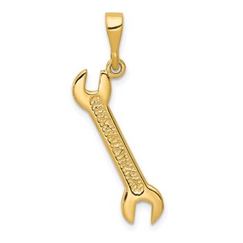 14k 3D Wrench Charm
