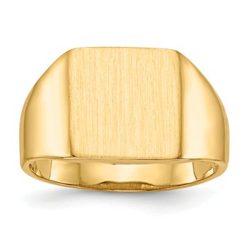 14k 11.0x11.5mm Open Back Signet Ring