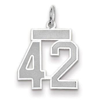 14kw Small Satin Number 42 Charm