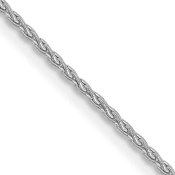 14K White Gold 10 inch 1.2mm Parisian Wheat with Lobster Clasp Anklet