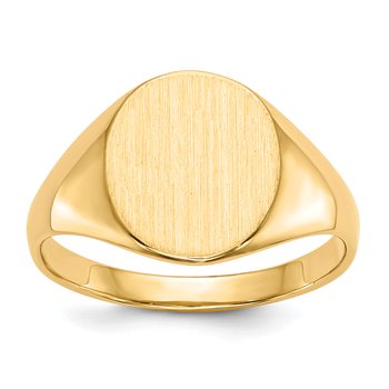 14k 9.5x11.0mm Open Back Signet Ring