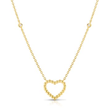14K 18in Yellow Gold Polished Popcorn Necklace with Lobster Clasp