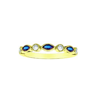 TriUnity™ 14K Yellow Gold Stackable Color Marquise With Round Bezel Set 0.40 Ctw
