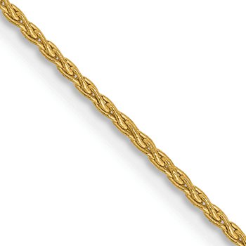 14k 10 inch 1.2mm Parisian Wheat with Lobster Clasp Anklet