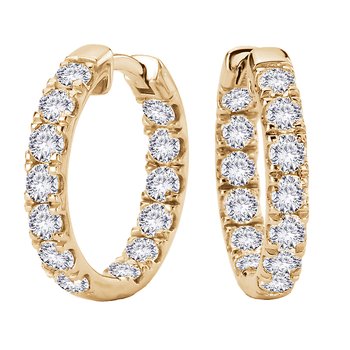 Lab Grown Diamond Hoop Fashion Earrings