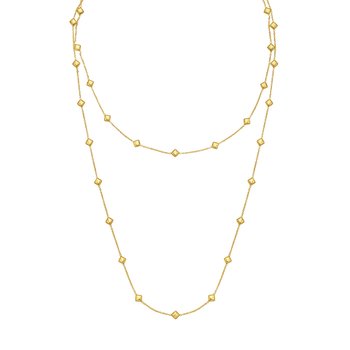 14K Pyramid Station Layered Necklace