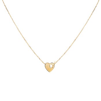 Italian 14kt Gold Toggle Heart Necklace