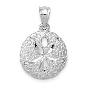 14k White Gold Sanddollar Charm