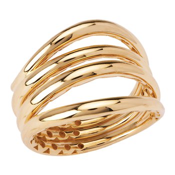 14kt Gold 4 Row Spiral Ring