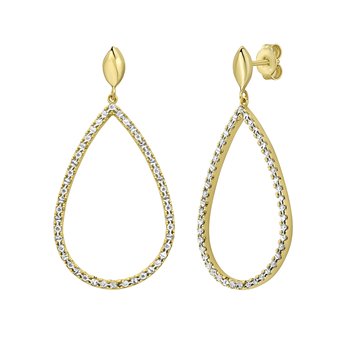 14K Diamon'Oro Marquise Earrings