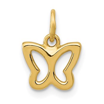 14k Polished Butterfly Pendant