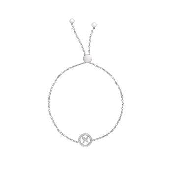 Sterling Silver 9.25in Platinum Plating Textured Bracelet with Draw String Clasp
