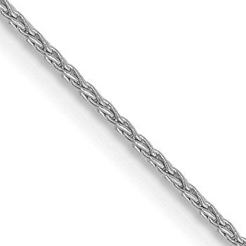 14K White Gold 10 inch 1mm Parisian Wheat with Lobster Clasp Anklet