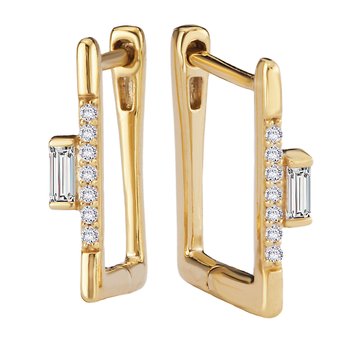 Diamond Hoop Fashion Earrings