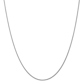 14K White Gold 10 inch 1.05mm Diamond-cut Spiga with Lobster Clasp Anklet