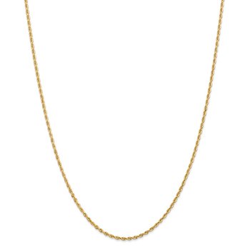 14K 10 Inch 2mm Diamond-cut Quadruple Rope Lobster Clasp Anklet
