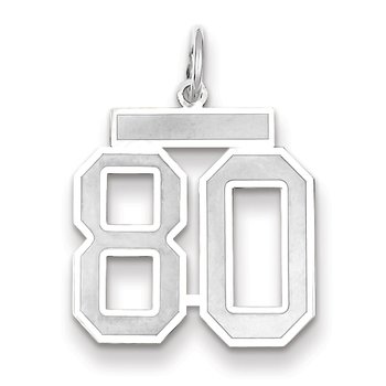 14kw Medium Satin Number 80 Charm