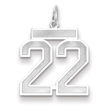 14kw Medium Satin Number 22 Charm