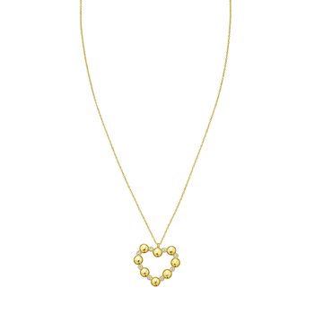 14K Diamond Heart Bauble Necklace