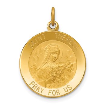14k Saint Theresa Medal Charm