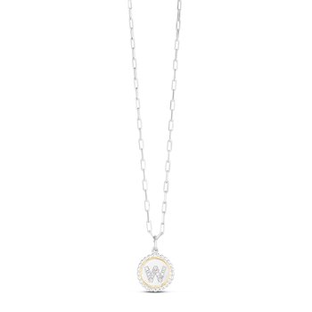 18K & Sterling Silver 20in Diamond Cut/ Textured Necklace with Pear Shaped Lobster Clasp