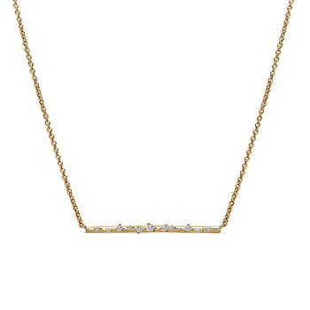 14kt Diamond Bar Necklace