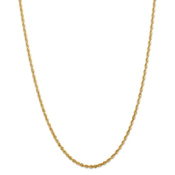 14K 10 inch 2.75mm Ultra Diamond-cut Rope with Lobster Clasp Anklet
