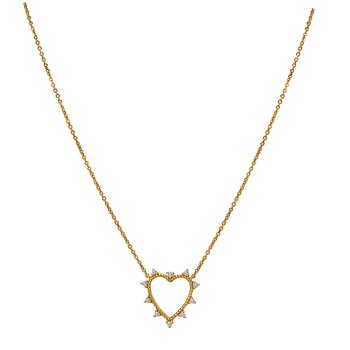 Ladies Fashion Diamond Heart Necklace