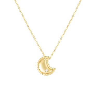 14K 18in Yellow Gold Polished Italian Cable Necklace with Lobster Clasp