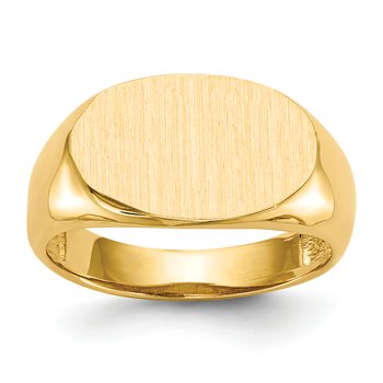 14k 15.0x9.0mm Open Back Signet Ring