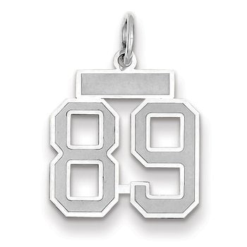 14kw Small Satin Number 89 Charm