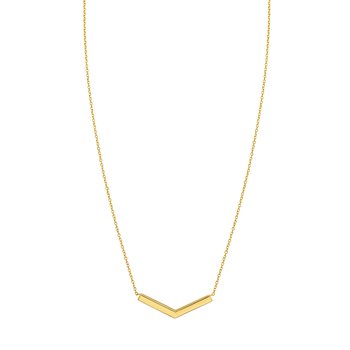 14K Chevron Necklace