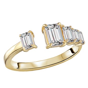 Lab Grown Diamond Open Front Ladies Fashion Ring