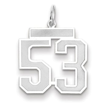 14kw Medium Satin Number 53 Charm