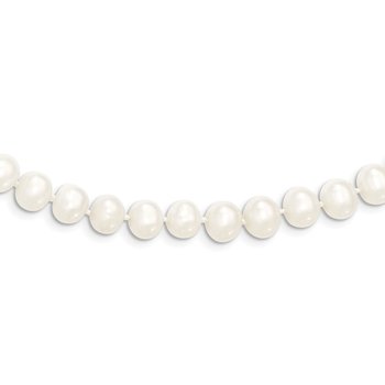 6-7mm White Semi-round Freshwater Cultured Pearl Endless 80 inch Necklace