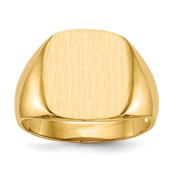14k 13.5x15.0mm Open Back Mens Signet Ring