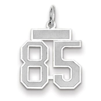 14kw Small Satin Number 85 Charm