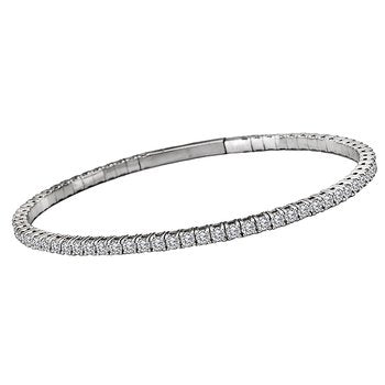 Ladies Fashion Diamond Flexible Bangle Bracelet