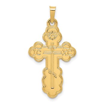 14k Eastern Orthodox Cross Pendant