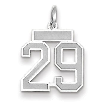 14kw Small Satin Number 29 Charm
