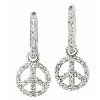 Earring Set: Peace Sign 0.55Ct